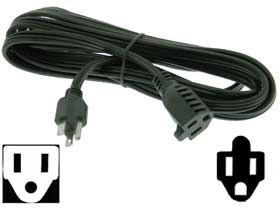 Extension Cord, 11ft. 10A/125VAC 16-3 AWG
